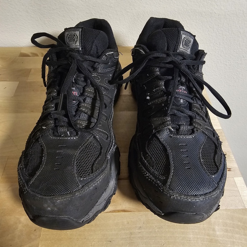 Skechers Steel Toe Work Shoes 77055W 4E Extra Wide Width Memory Foam Mens Sz 9 - Picture 9 of 12